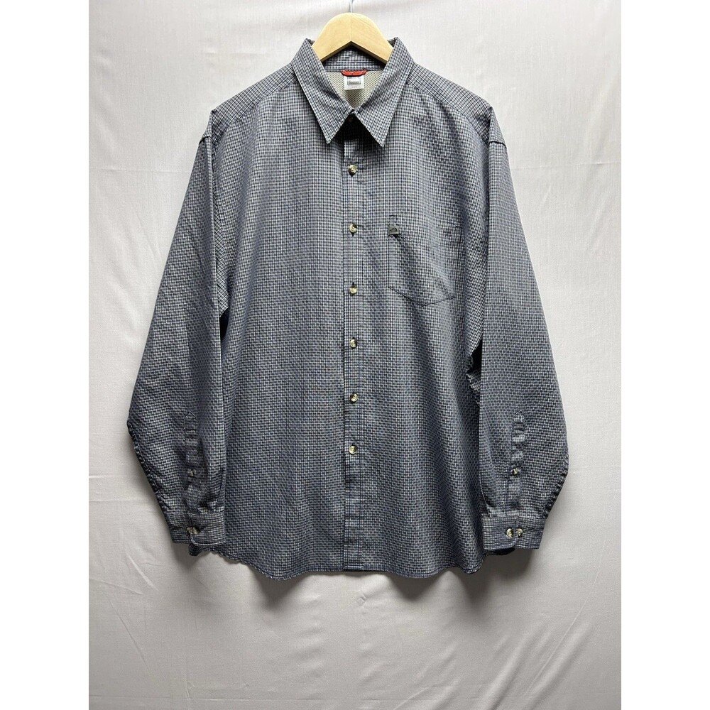The North Face Men’s XL Vented Outdoors Button Up Shirt Fishing Hiking Blue